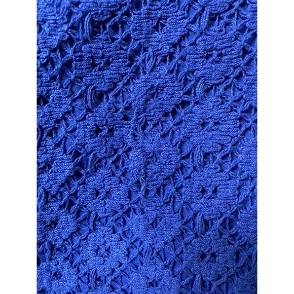 Crochet Eyelet Dress Halter Midi Blue - Picture 8 of 9